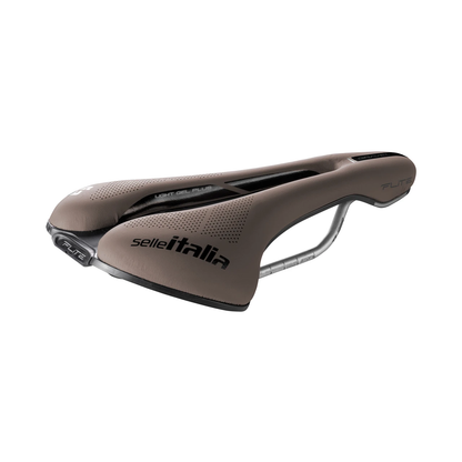 Sella SELLE ITALIA FLITE BOOST GRAVEL SUPERFLOW L3 con binari TI 316 marrone — vista a tre quarti, colore marrone L3