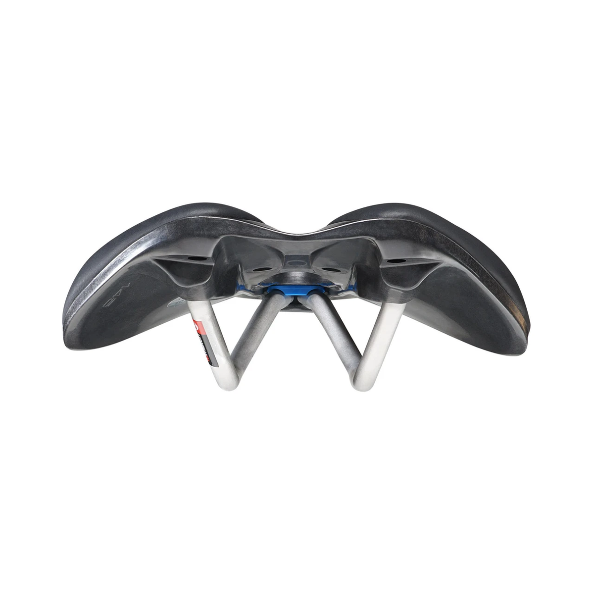 Sella SELLE ITALIA NOVUS EVO BOOST SUPERFLOW L con binari in Ti316 nera/grigia — vista posteriore