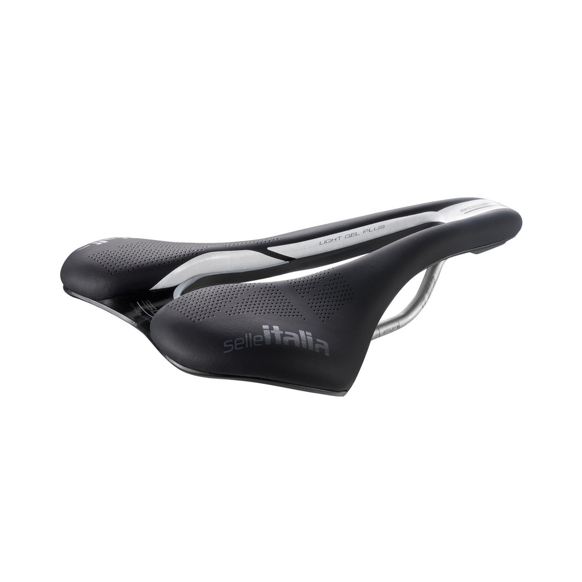 Sella SELLE ITALIA SLR BOOST ENDURANCE SUPERFLOW L con carrello Ti316 nera — vista a tre quarti