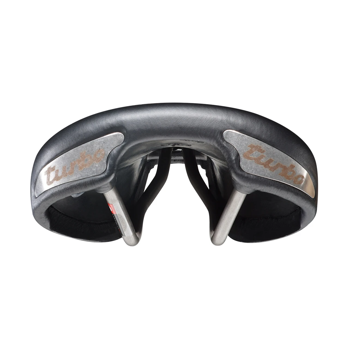 Sella SELLE ITALIA TURBO BONNIE con binari in manganese nera — vista posteriore