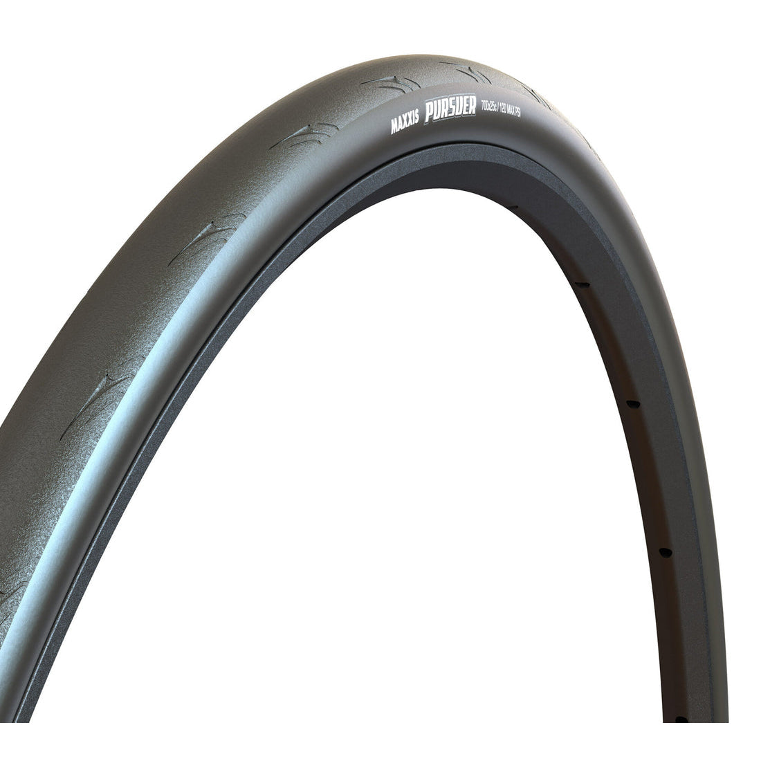 Pneumatico MAXXIS PURSUER nero — vista di tre quarti su sfondo bianco