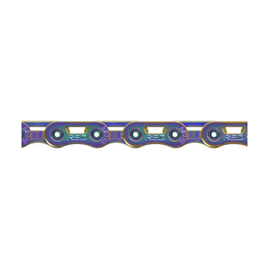 Catena SRAM RED AXS E1 Flattop arcobaleno a 12/13 velocità — foto del prodotto su sfondo bianco