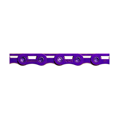 Catena SRAM FORCE E1 Flattop a 12/13 velocità viola — foto del prodotto su sfondo bianco