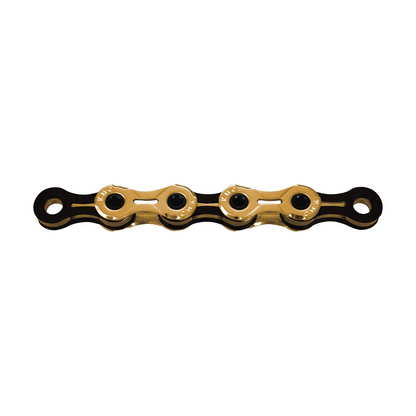 Catena KMC X11SL Ti-N a 11 velocità nera/oro — foto del prodotto su sfondo bianco
