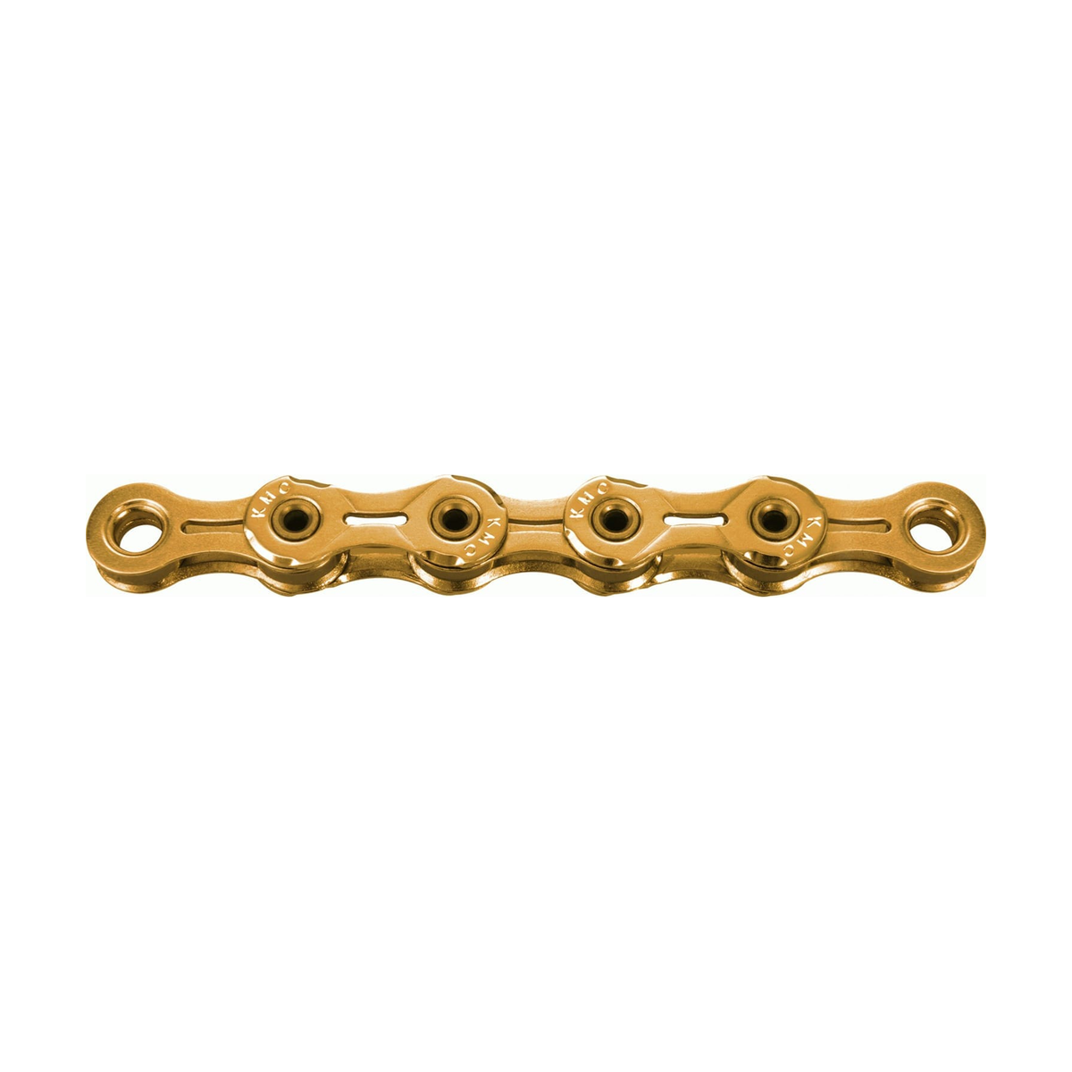 Catena KMC X10SL Ti-N a 10 velocità color oro — foto del prodotto su sfondo bianco