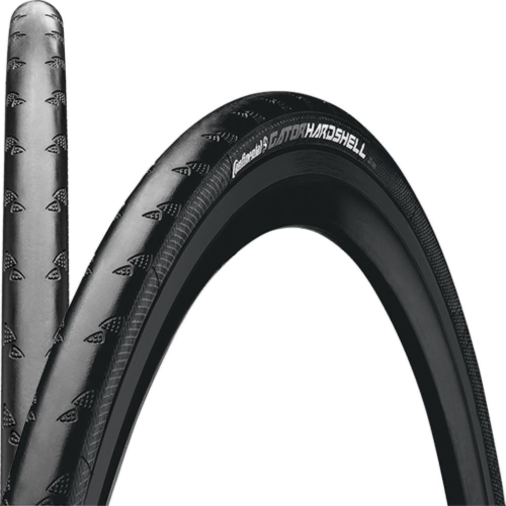 Copertone CONTINENTAL GATOR HARDSHELL 700c TubeType completamente nero — vista del prodotto su sfondo bianco