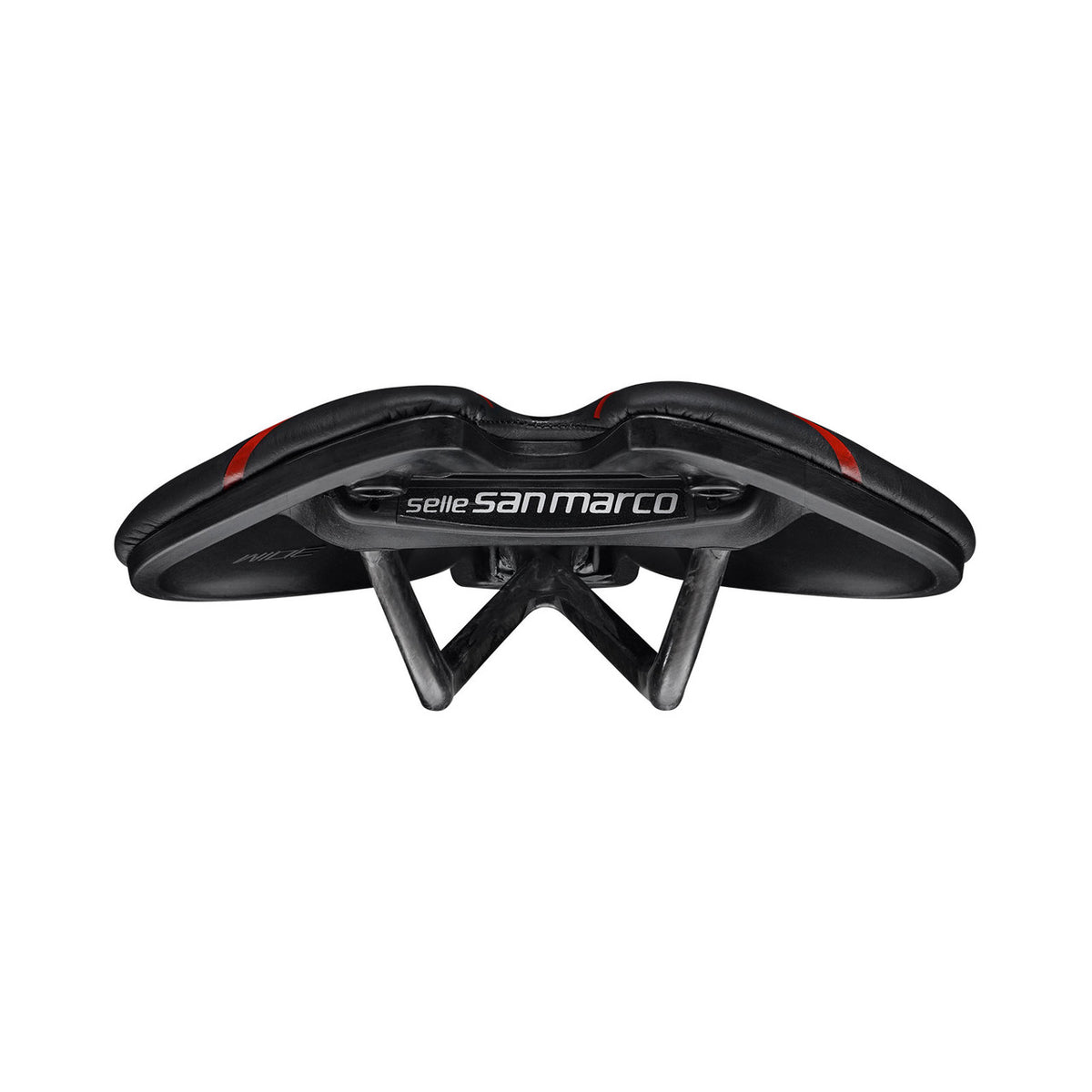 Sella SAN MARCO ASPIDE SHORT OPEN-FIT CARBON FX WIDE con binari in carbonio — vista aggiuntiva