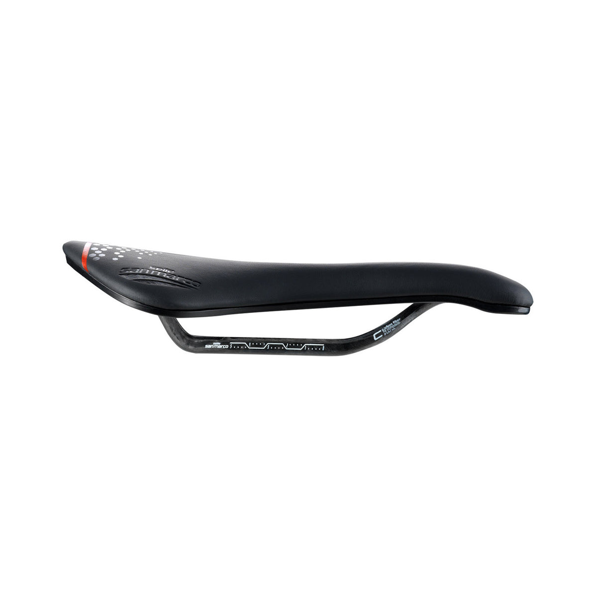 Sella SAN MARCO ASPIDE SHORT OPEN-FIT CARBON FX WIDE con binari in carbonio — vista aggiuntiva