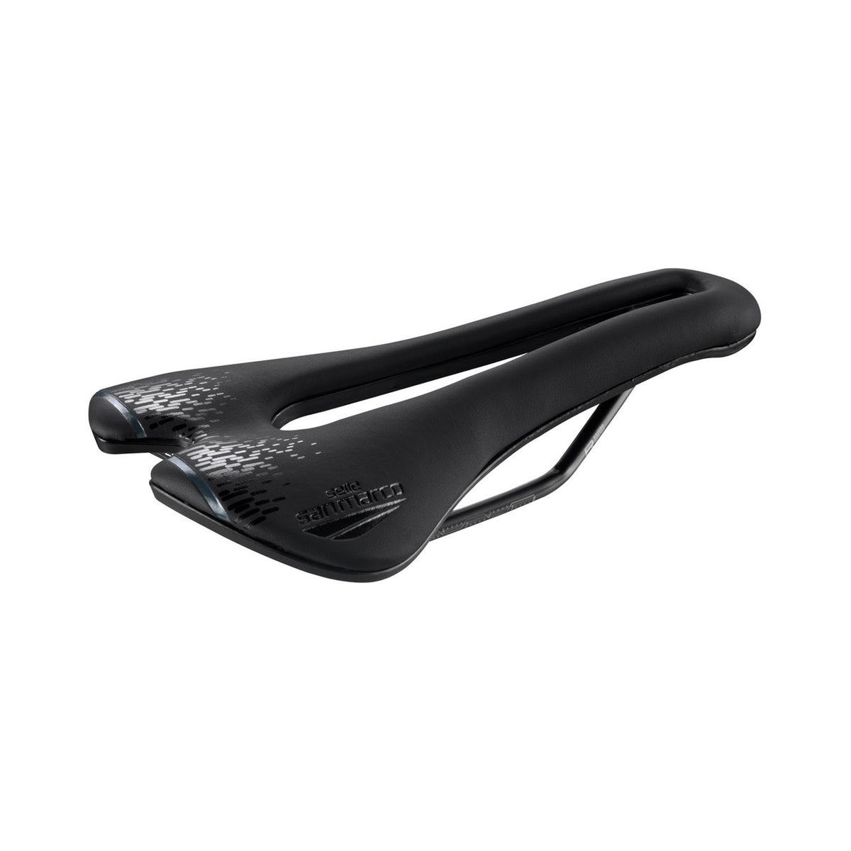 Sella SAN MARCO ASPIDE SHORT OPEN-FIT RACING S3, larghezza 139 mm, binari in acciaio Xsilite, nera — vista aggiuntiva