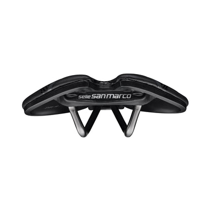 Sella SAN MARCO ASPIDE SHORT OPEN-FIT RACING L3, larghezza 155 mm, binari in acciaio Xsilite, nera — vista aggiuntiva