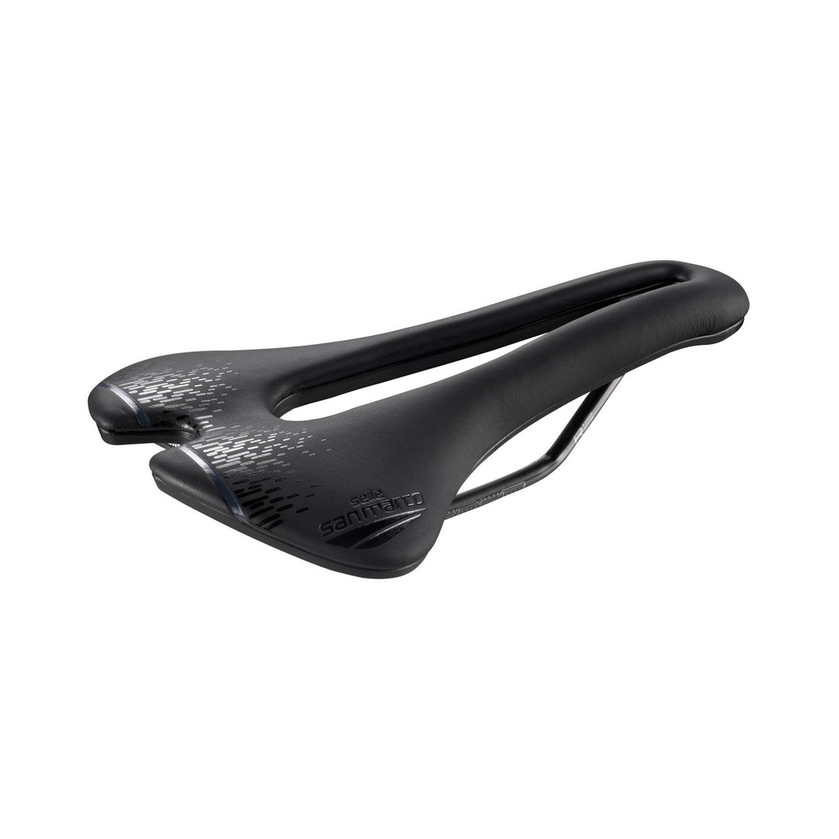 Sella SAN MARCO ASPIDE SHORT OPEN-FIT RACING L3, larghezza 155 mm, binari in acciaio Xsilite, nera — vista aggiuntiva