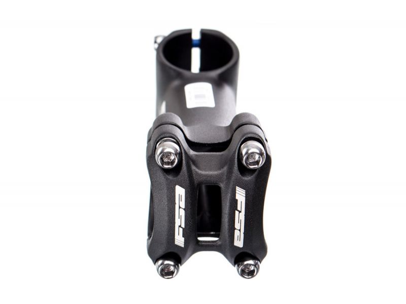 Attacco manubrio FSA V-Drive in alluminio +/-17° nero — vista dall'alto