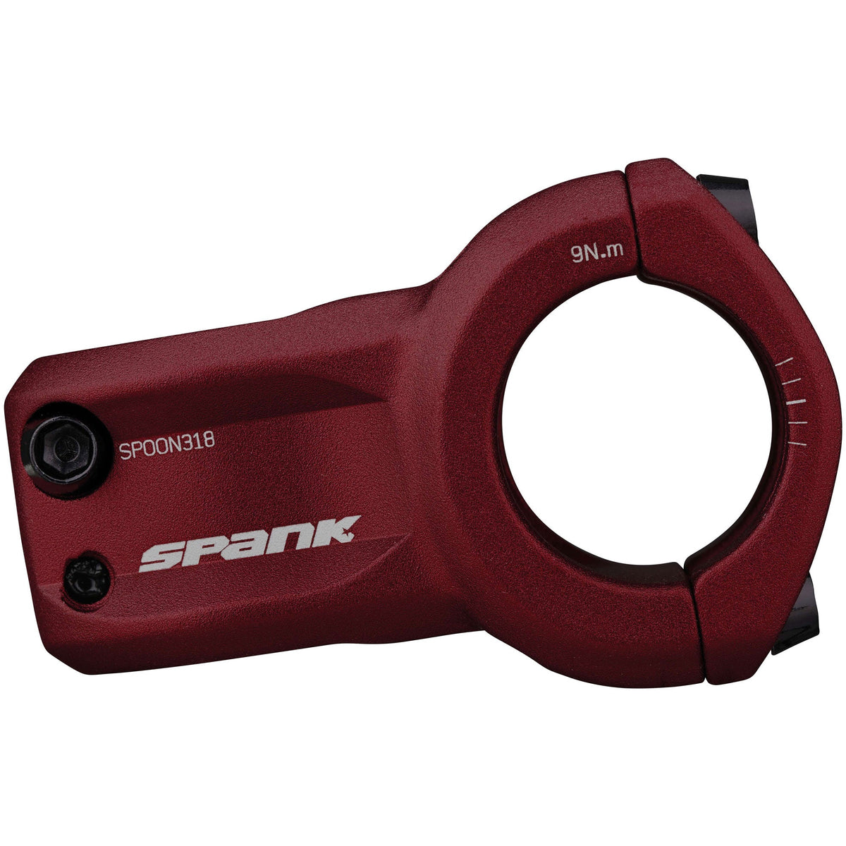 Attacco manubrio SPANK SPOON 318 rosso — vista laterale