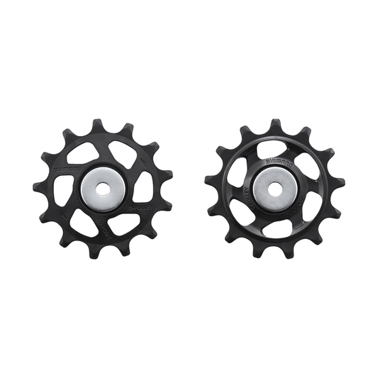 Pulegge del cambio posteriore a 12 velocità SHIMANO SLX RD-M7100/M7120 — componente su sfondo bianco
