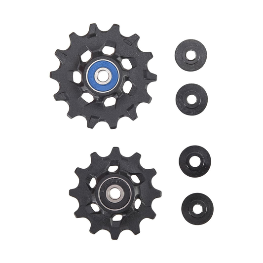 Pulegge in ceramica del cambio a 12 velocità SRAM XX1/X01 EAGLE X-SYNC (x2) — componente su sfondo bianco
