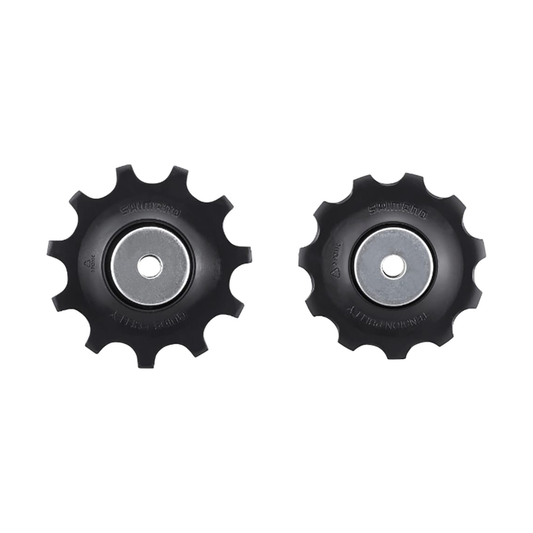 Pulegge del cambio posteriore a 10 velocità SHIMANO DEORE RD-M6000 con gabbia media — componente su sfondo bianco
