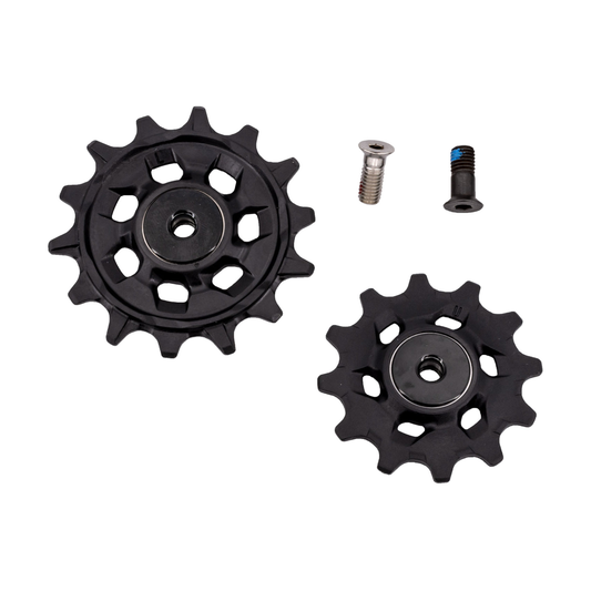 Coppia di pulegge del cambio SRAM GX Eagle AXS #11.7518.103.000 — componente su sfondo bianco