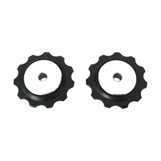 Pulegge del cambio posteriore a 9 velocità SRAM X0 (2005-2007) #00.0000.200.733 nere — componente su sfondo bianco