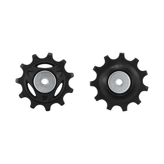 Pulegge del cambio posteriore a 10/11 velocità SHIMANO CUES RD U6050/U6070/U6050 — componente su sfondo bianco