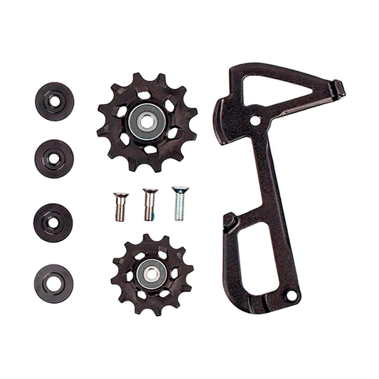 Gabbia interna + pulegge per cambio SRAM GX/FORCE1/RIVAL1 Type 2.1 1x11V — componente su sfondo bianco