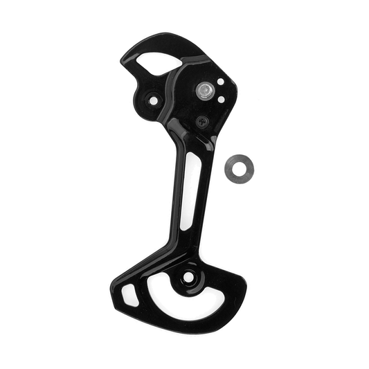 Gabbia esterna lunga per cambio posteriore SHIMANO XTR M9120 SGS 12V — componente su sfondo bianco
