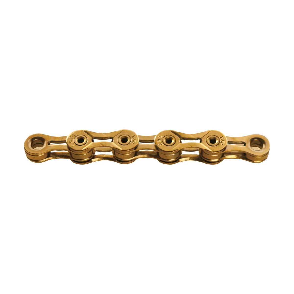 Catena 9 velocità KMC X9SL Ti-N oro — foto del prodotto su sfondo bianco