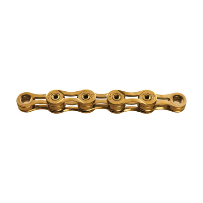 Catena 9 velocità KMC X9SL Ti-N oro — foto del prodotto su sfondo bianco