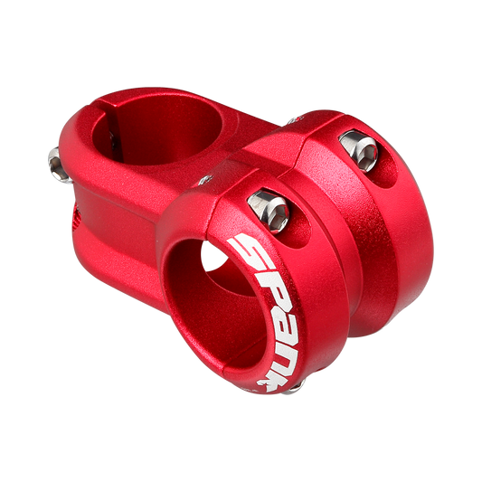 Attacco manubrio SPANK SPOON 2.0 rosso — vista principale su sfondo bianco