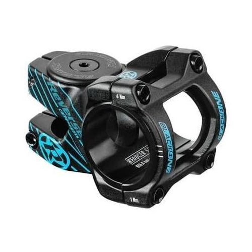 Attacco manubrio REVERSE COMPONENTS BLACK ONE D-2 nero/blu — vista principale su sfondo bianco