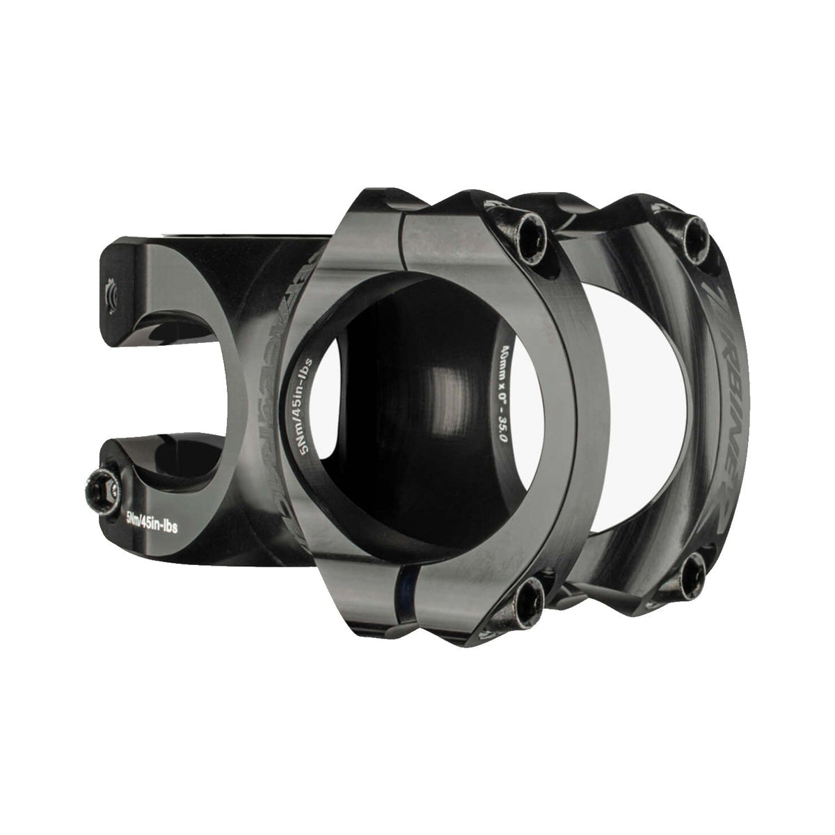 Attacco manubrio RACE FACE TURBINE R 35 nero — vista principale su sfondo bianco
