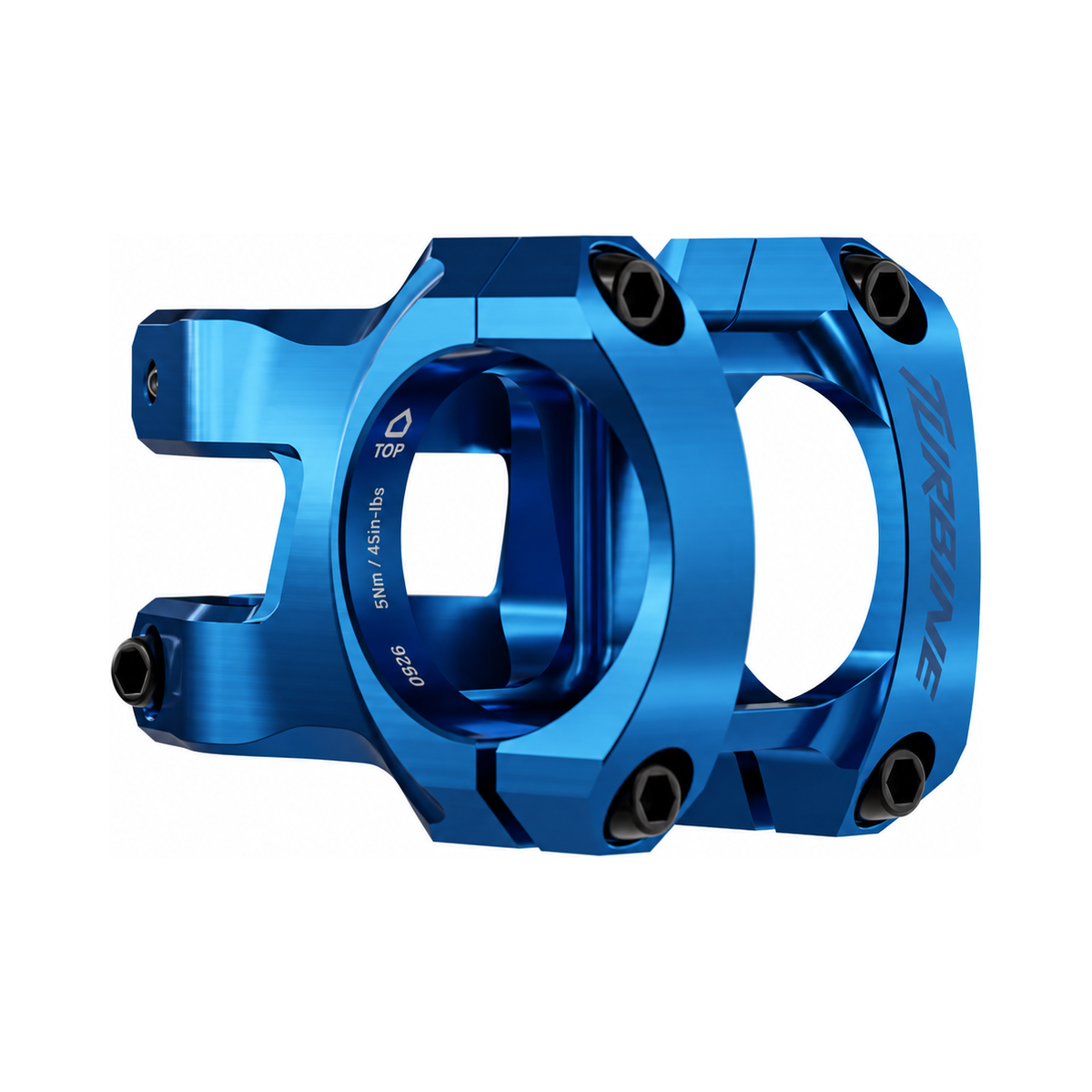 Attacco manubrio RACE FACE TURBINE 35 blu 2026 — vista principale su sfondo bianco