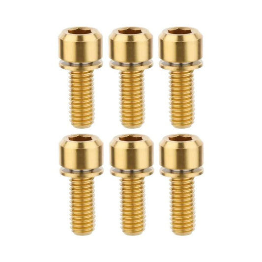 Kit viti in titanio TITLE ST1 / ST2 color oro (x6) — vista principale su sfondo bianco