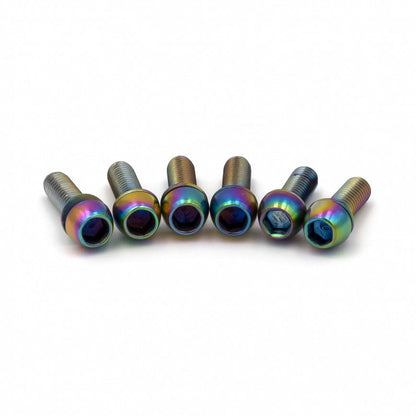 Kit viti TITLE ST1 con finitura Oil Slick (x6) — vista principale su sfondo bianco