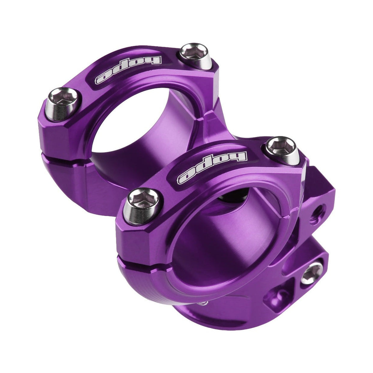 Attacco manubrio HOPE GRAVITY 20 mm viola — vista principale su sfondo bianco