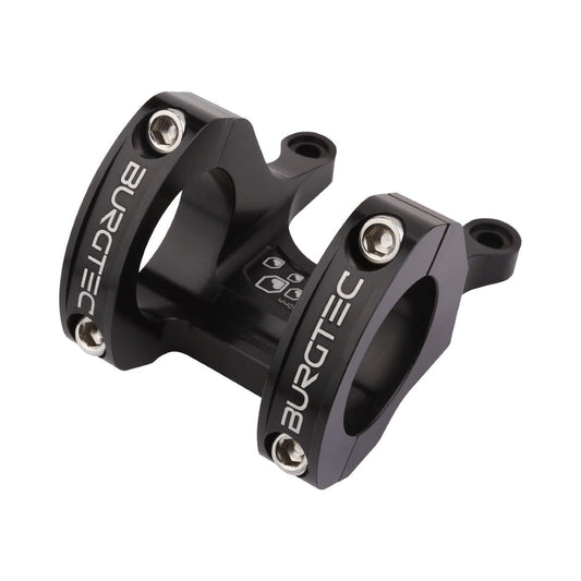 Attacco manubrio BURGTEC Direct Mount MK3 nero — vista principale su sfondo bianco