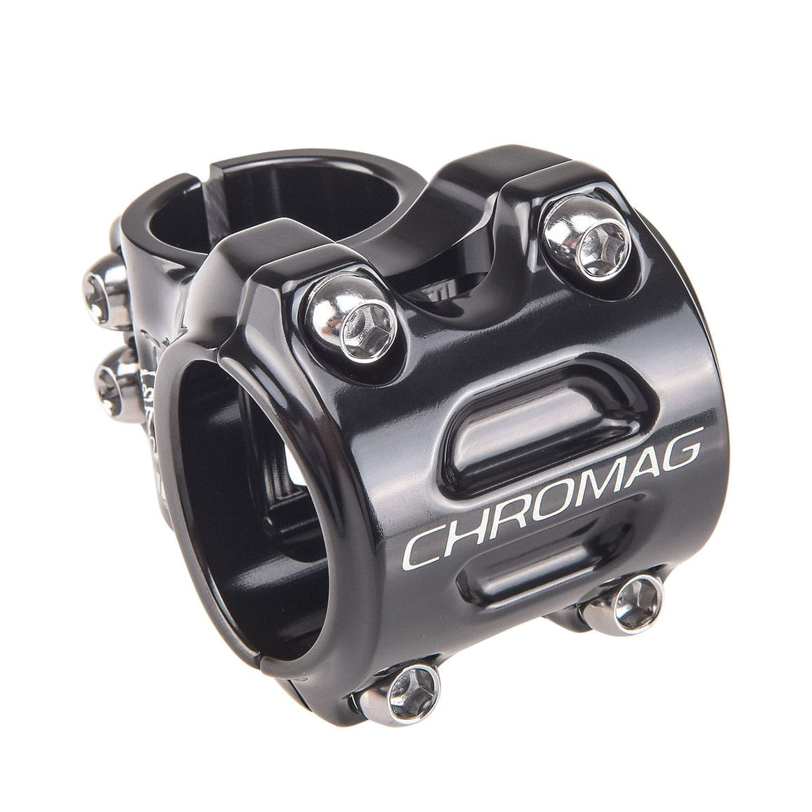 Attacco manubrio CHROMAG HIFI V2 0° nero — vista principale su sfondo bianco