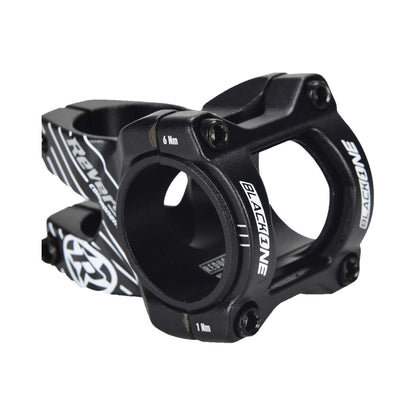 Attacco manubrio REVERSE COMPONENTS BLACK ONE D-2 nero/bianco — vista principale su sfondo bianco