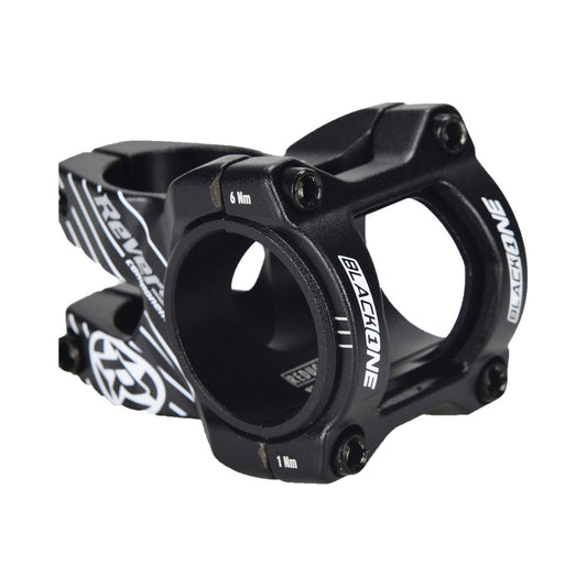 Attacco manubrio REVERSE COMPONENTS BLACK ONE D-2 nero/bianco — vista principale su sfondo bianco