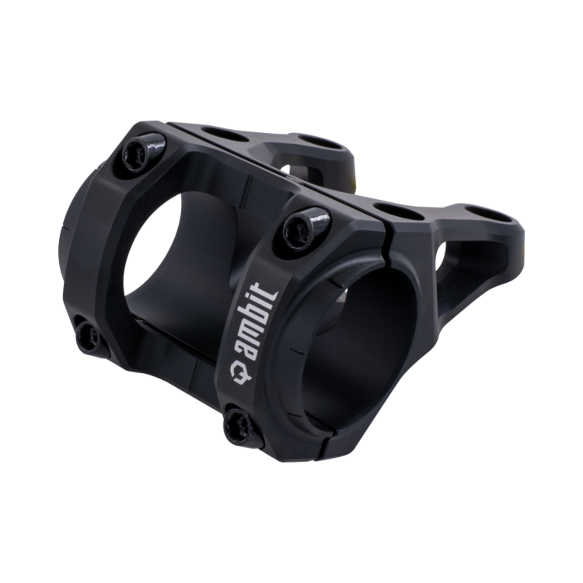 Attacco manubrio AMBIT Gravity Control DH nero — vista principale su sfondo bianco