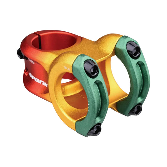 Attacco manubrio SPANK SPOON 318 Rasta — vista principale su sfondo bianco