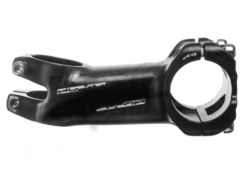 Attacco manubrio FSA AFTERBURNER in alluminio -12° nero — vista laterale destra