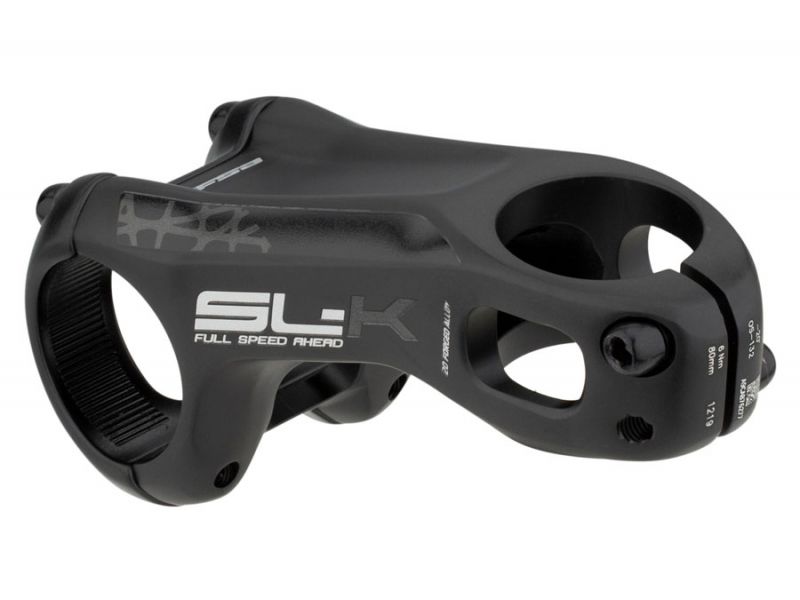 Attacco manubrio FSA SL-K in alluminio -20° grigio — vista posteriore a tre quarti