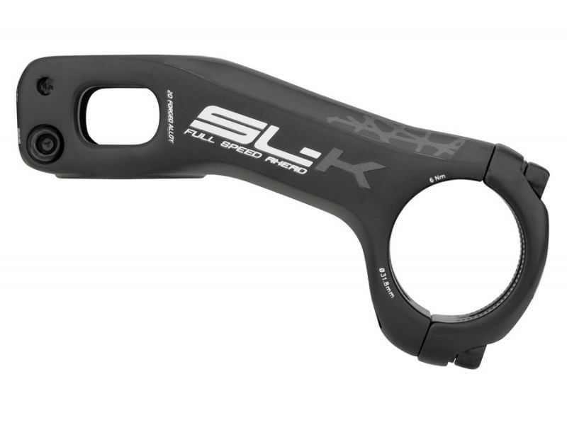 Attacco manubrio FSA SL-K in alluminio -20° grigio — vista laterale