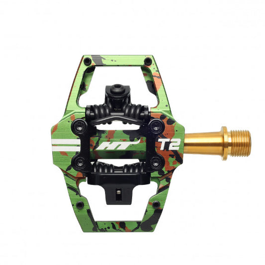 Pedali HT COMPONENTS T2 Titanium Camo Green
