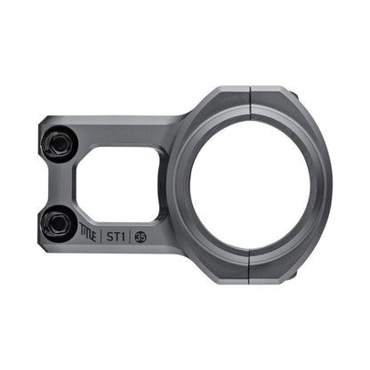 Attacco manubrio TITLE ST1 grigio — vista laterale su sfondo bianco