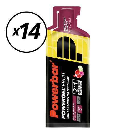 Confezione da 14 gel energetici POWERBAR POWERGEL FRUIT (41gr) Frutti rossi a breve conservazione