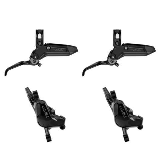 Coppia di freni SRAM LEVEL SILVER STEALTH a 2 pistoncini Nero