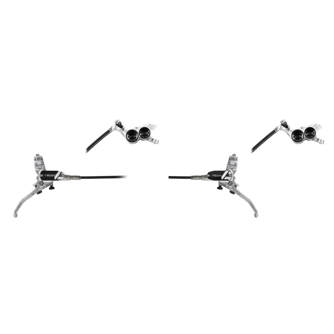 Coppia di tubi freno HOPE TECH 4 V4 Aviation Argento/Nero