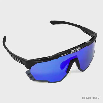 Occhiali SCICON AEROSHADE KUNKEN Nero Multimirror Blu