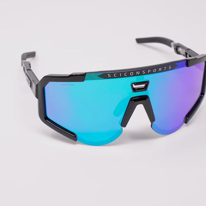 Occhiali SCICON AEROSCOPE Nero Multimirror Blu
